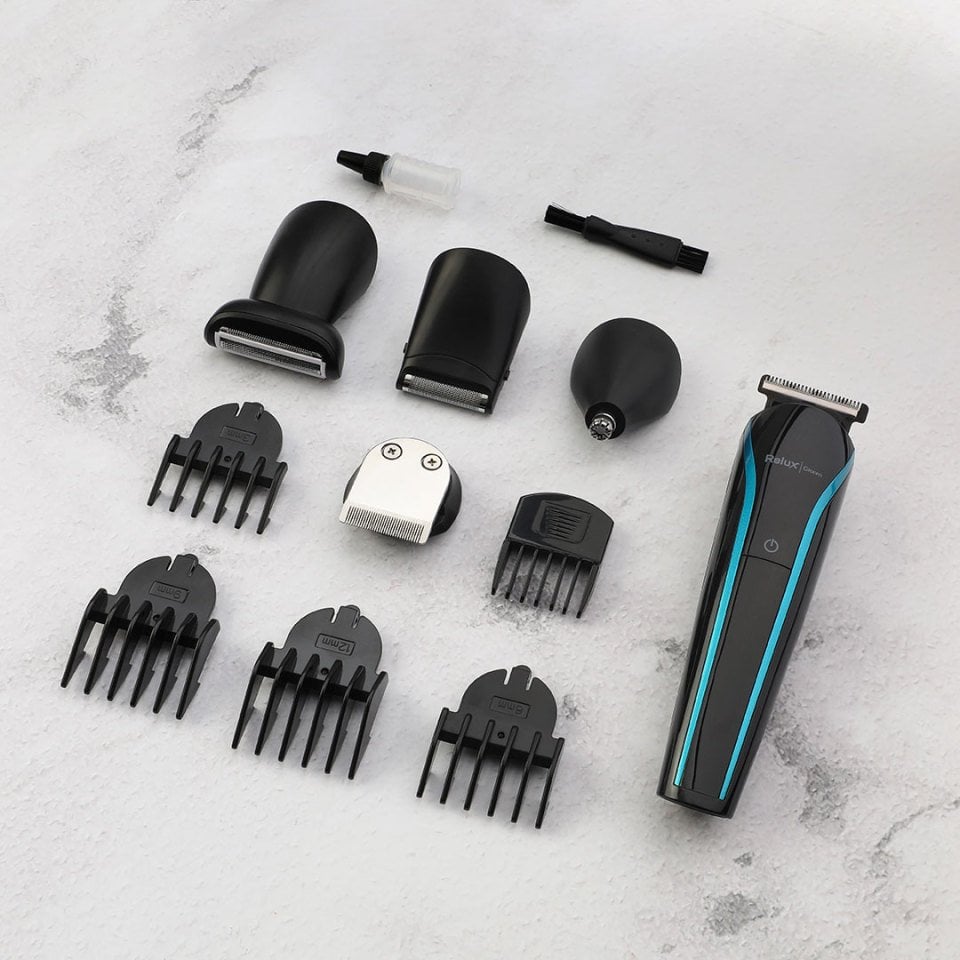 Relux RPG6500 Groom 12 In 1 Yıkanabilir Başlıklı Erkek Bakım Kiti