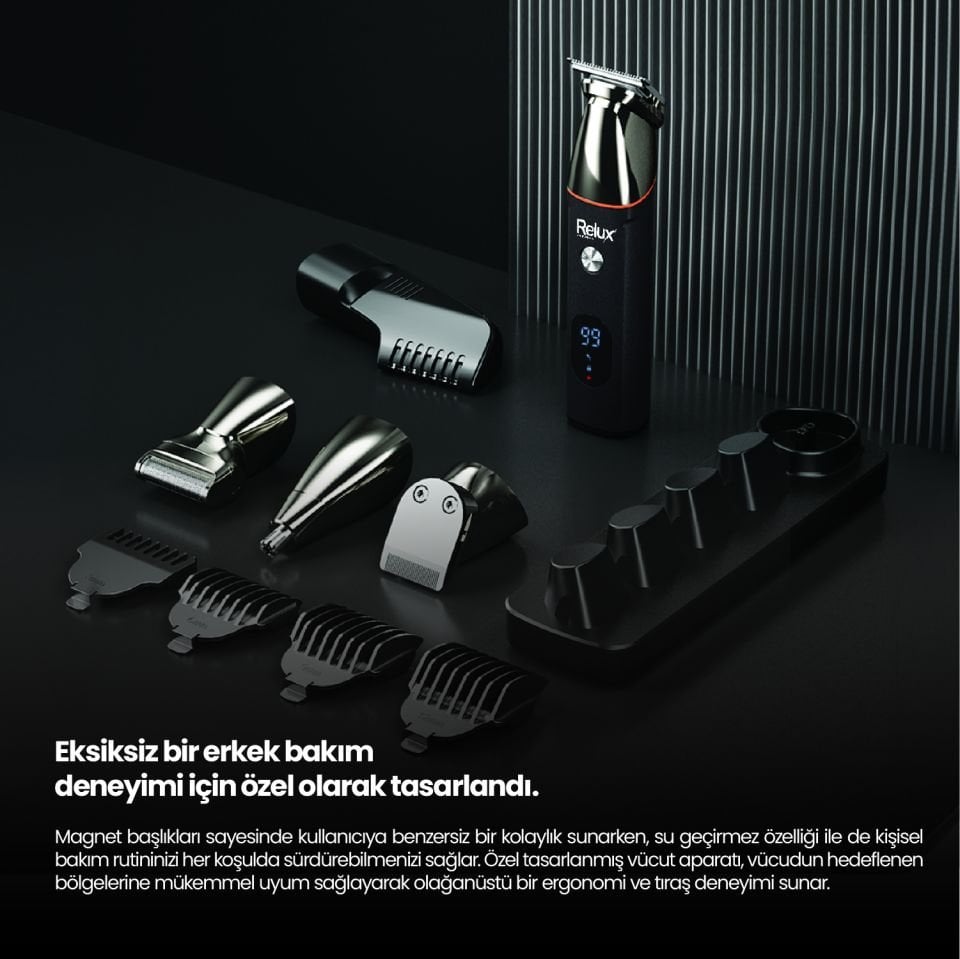 Relux RPG7500 GroomExpert 15’i 1 Arada Erkek Bakım Kiti