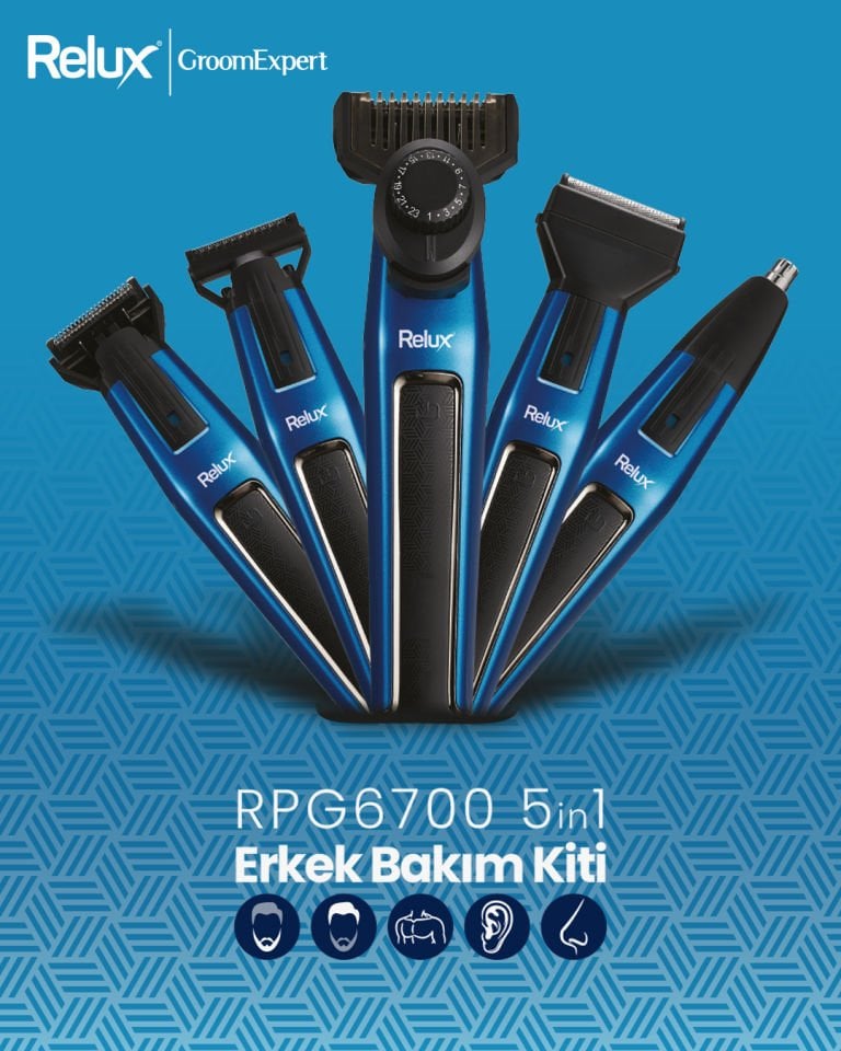 Relux RPG6700 GroomExpert 5 in 1 Erkek Bakım Kiti