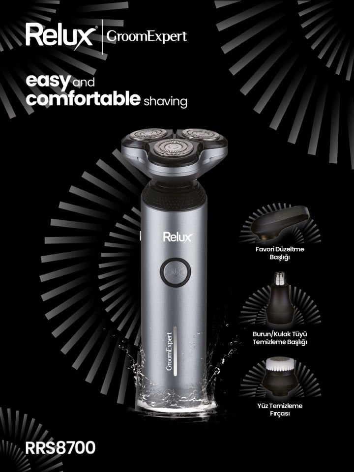 Relux RRS8700 GroomExpert Döner Başlıklı Tıraş Makinesi