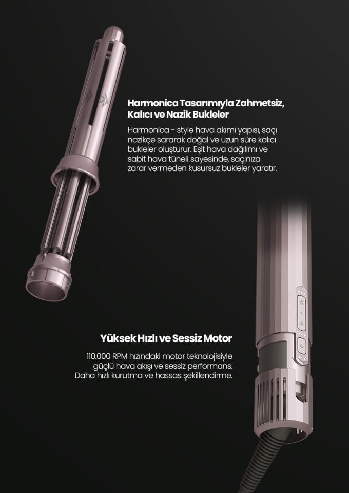 Relux RMS9200P aeroflex BLDC 7in1 Saç Şekillendirici Set