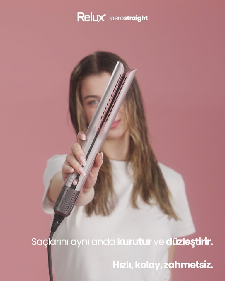 Relux RHS9000P aerostraight Hava Üflemeli Saç Düzleştirici